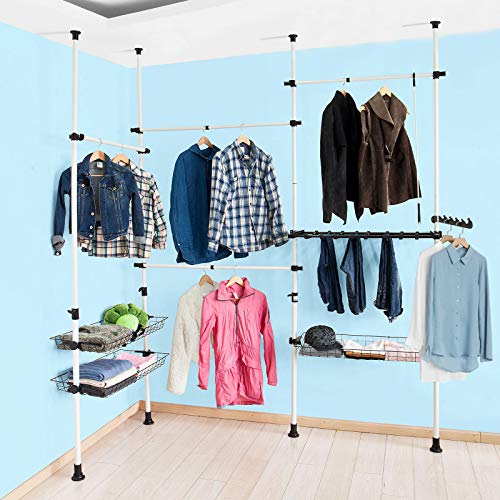 Telescopische Garderobe Organizer - Ophangrail - Kledingrek - Opbergrekken