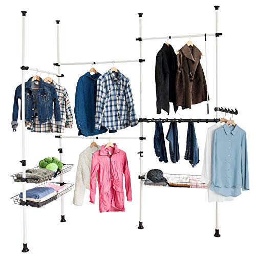 Telescopische Garderobe Organizer - Ophangrail - Kledingrek - Opbergrekken