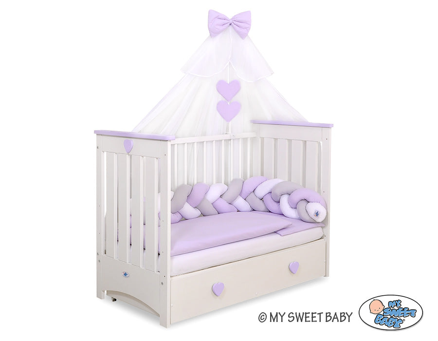 Muggennet, baldakijn, volledige insectenbescherming - wit chiffon - universeel ledikant