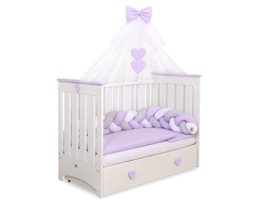 Muggennet, baldakijn, volledige insectenbescherming - wit chiffon - universeel ledikant