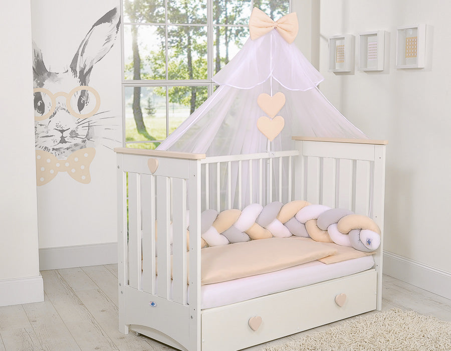 Knuten sängskydd - vävd babyskydd - skydd mot klämskador och stötar