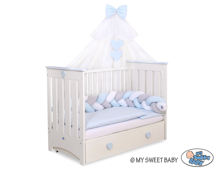 Muggennet chiffon - klamboe - volledige bescherming tegen insecten, decoratief, blauw