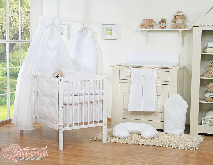 Tygbaldakin, hängande gardin, skyddar mot ljus och drag - mysig atmosfär för spjälsängen