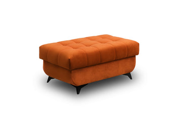 Gestoffeerde poef Dragonis met opbergbak - Modern design & comfort | Kleur: Antraciet