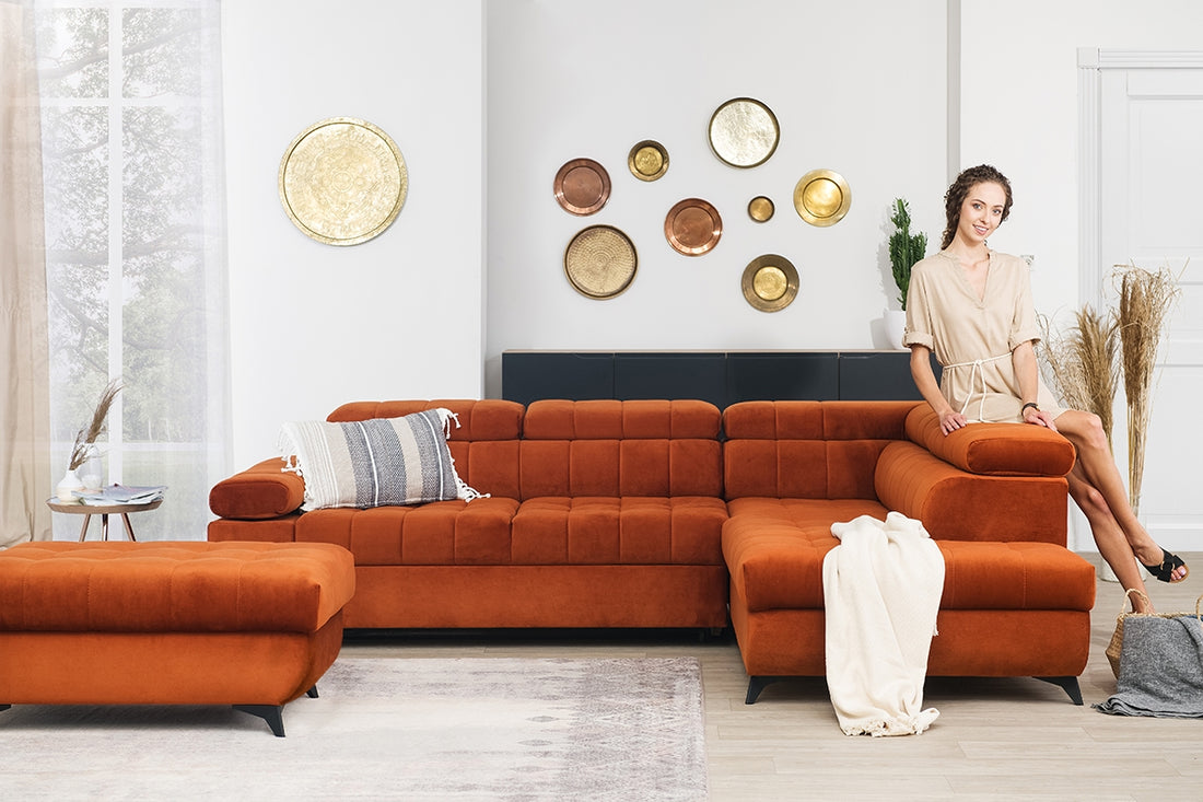 Gestoffeerde poef Dragonis met opbergbak - Modern design & comfort | Kleur: Antraciet