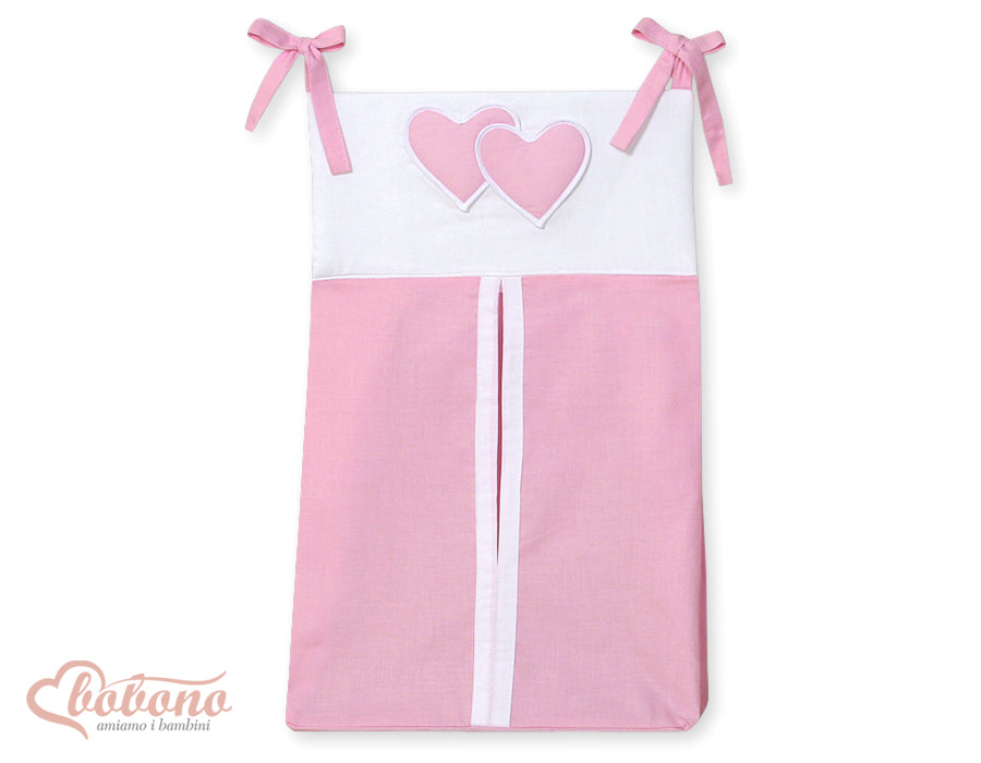 Hängande hjärtformad blöjkorg - Förvaringskorg - Lätt att fästa, tvättbar bomull