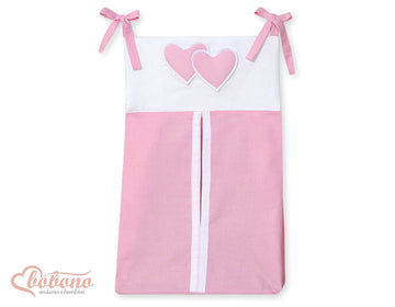 Hängande hjärtformad blöjkorg - Förvaringskorg - Lätt att fästa, tvättbar bomull