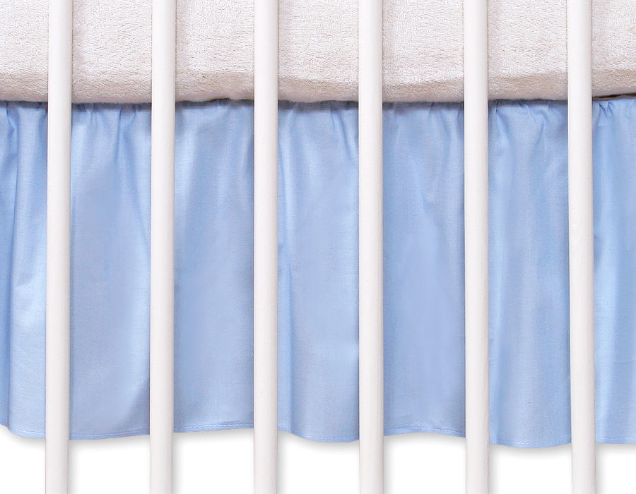 Staubrüsche, Abdeckrüsche, 100 % Baumwolle – blaue Hängeherzen – 140 x 70 cm – atmungsaktiv