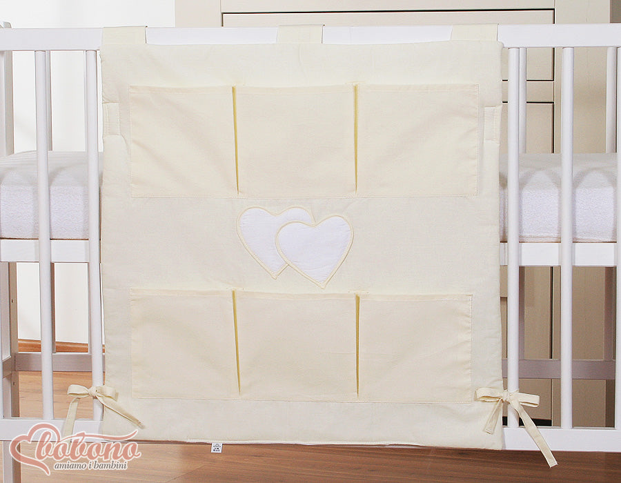 Träsängorganisatör för baby - Cot Tidy - 6 rymliga förvaringsfack för översikt