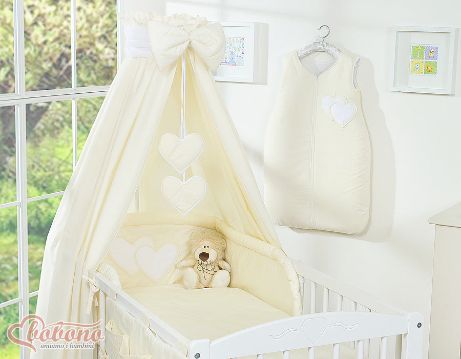 Tygkabinsäng, bomullskabinsäng, skyddar mot ljus och drag - mysig atmosfär för spjälsäng och LED-lampa