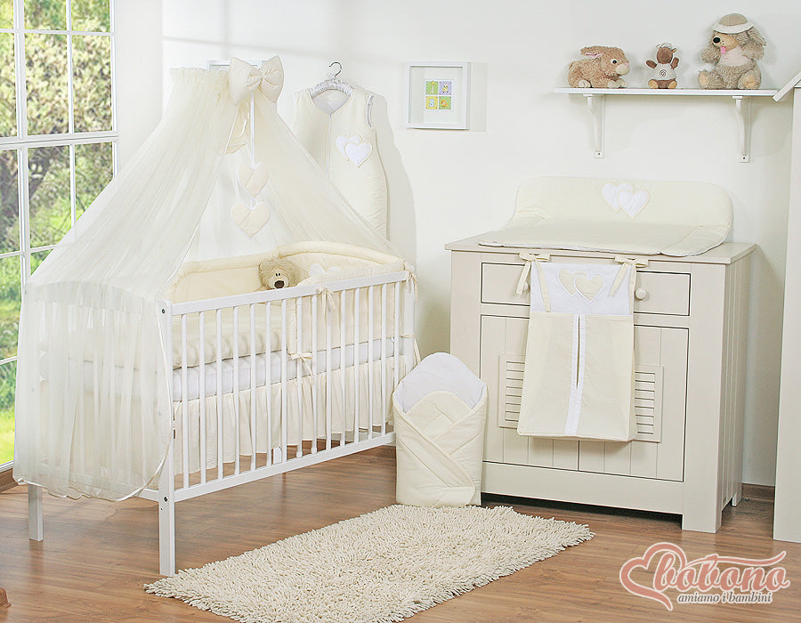 Grote babybox klamboe, babynet, beschermt tegen insecten met chiffon en decoratieve strik