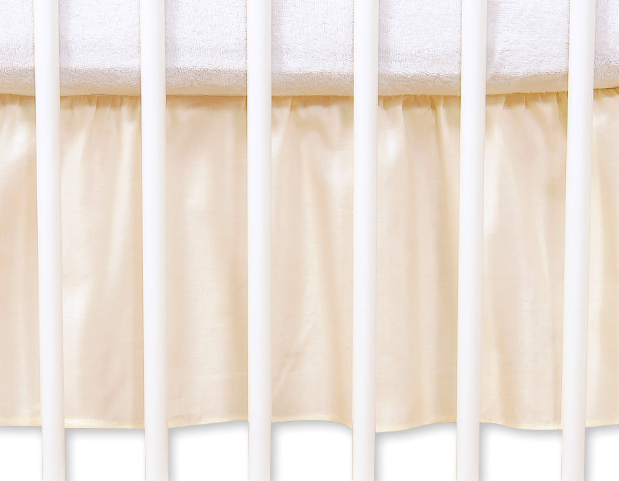 Staubschutzrüsche für Kinderbett – Abdeckrüsche – saubere Verarbeitung und Stoff aus 100 % Baumwolle