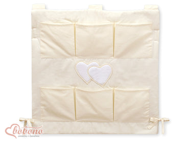 Träsängorganisatör för baby - Cot Tidy - 6 rymliga förvaringsfack för översikt