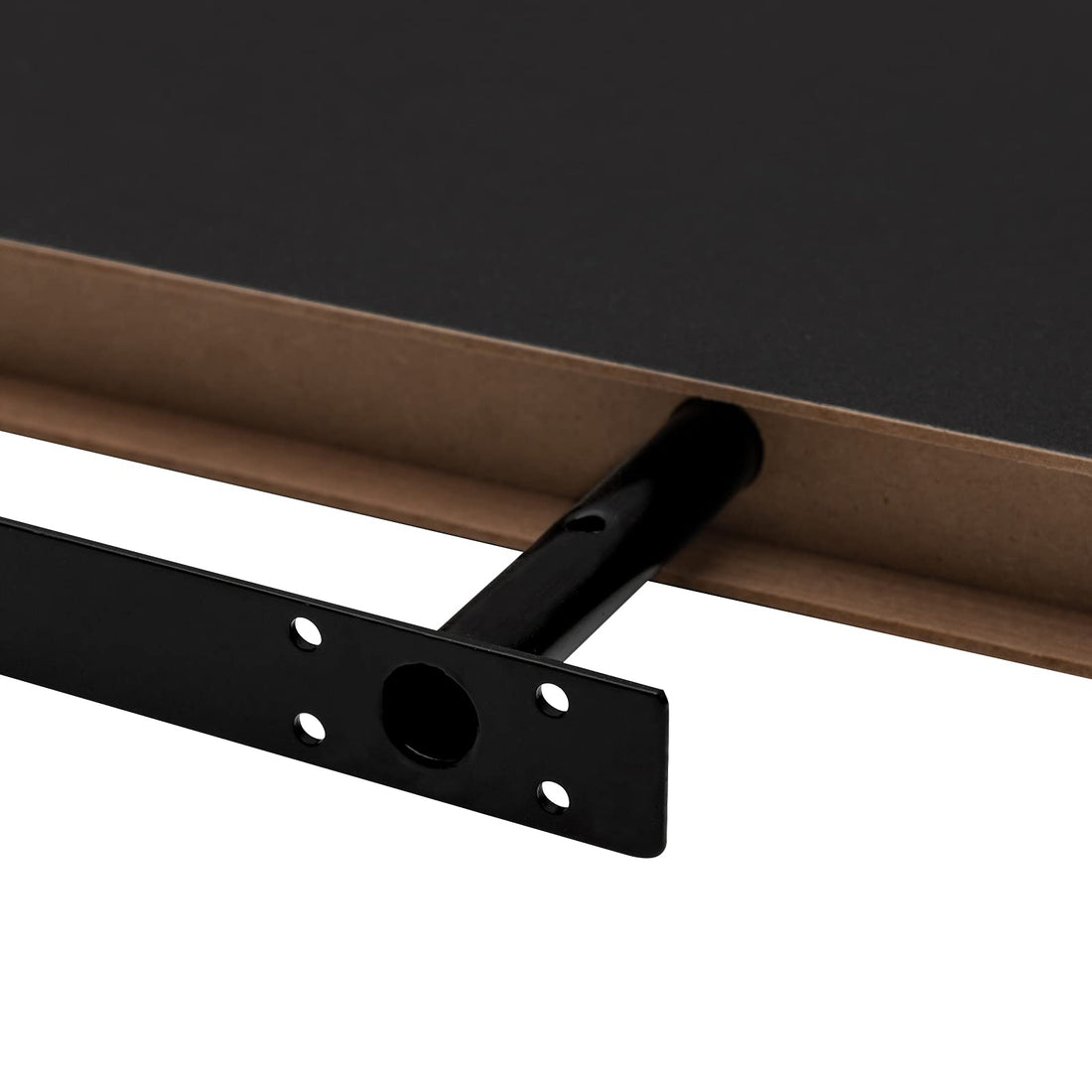 4-teiliges Wandregal-Set aus MDF | Schwarz | 120x22,9x3,8 cm