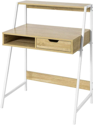 Home Office Tafelbureau - Computerbureau - Werkstation met opbergplank