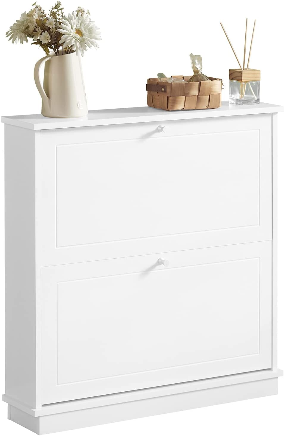 Schoenenkast met 2 Laden - Schoenenrek - Opbergkast Organizer - B76 x D18 x H78cm