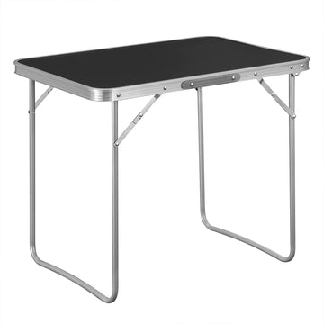 Opvouwbare campingtafel met draaggreep | Zwart | 70x50x60 cm