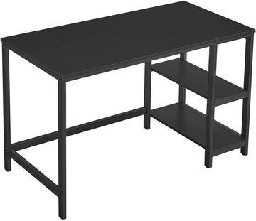 Bureau met opbergruimte - industrieel - zwart - 120 x 60 x 75 cm