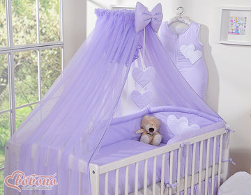 Groot chiffon klammernnetje voor babybedje - klamboe - optimale insectenbescherming en decoratie
