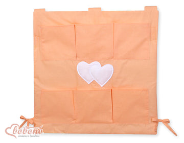 Hängande hjärtan babysängorganisatör - multifunktionell förvaringshängmatta - 6 rymliga fickor