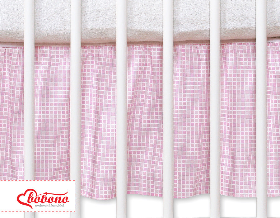 Babysäng med dammvolang - Sängkappa - 100 % bomull för en snygg finish Babysäng 120x60 cm