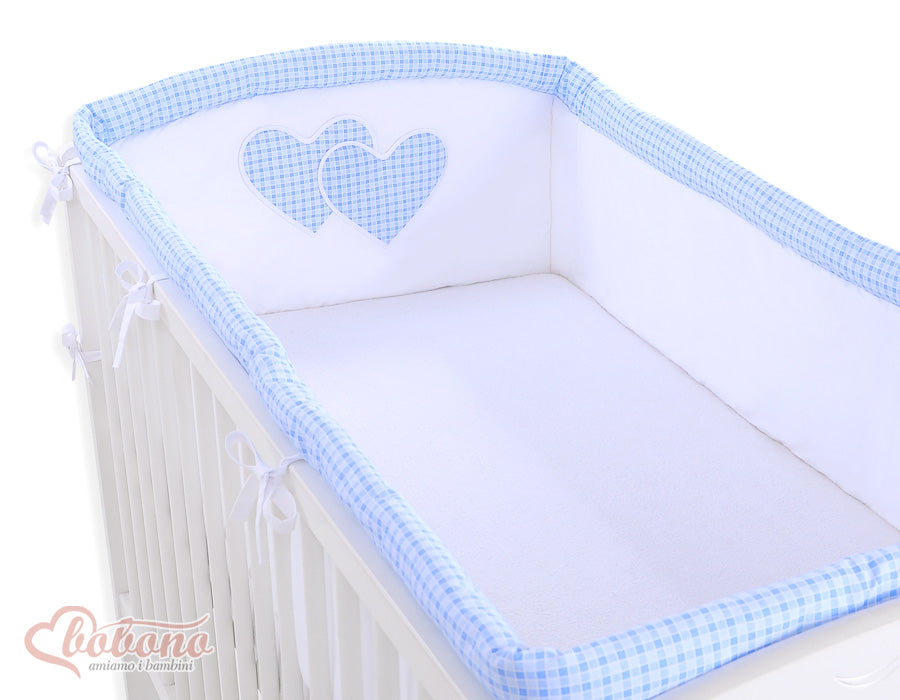 Universele bumper XXL - kopbescherming babybed - ademend & anti-allergisch - Hangende Hartjes