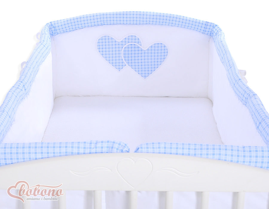 Universele bumper XXL - kopbescherming babybed - ademend & anti-allergisch - Hangende Hartjes