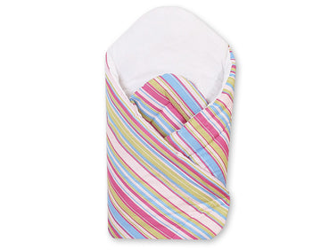 Baby nest, baby bedje, extra stevigheid en comfortabele ondersteuning - Basic Lilac Stripes