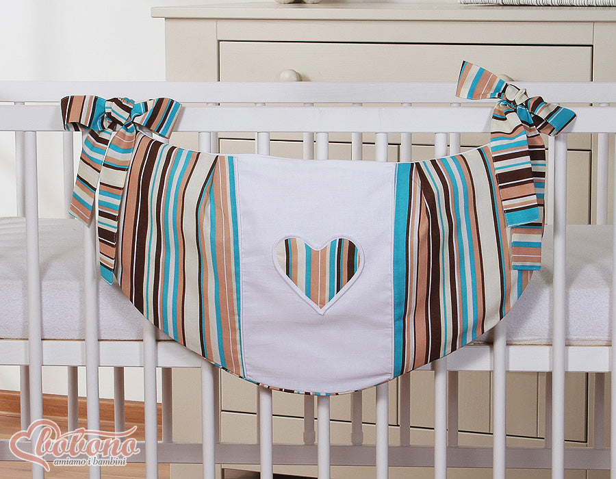 Leksakspåse - Förvaringspåse - 100% bomull, tvättbar, hängande organizer