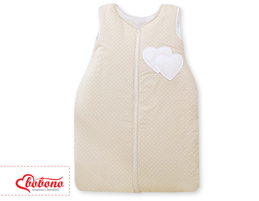 Söt sovsäck Hängande hjärtan - barnsovsäck - bekväm och varm med antiallergisk fleece