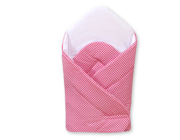 Baby Nest 2-in-1, wiegje, verstelbare vulling voor optimaal comfort en veiligheid - Donkerroze ruit