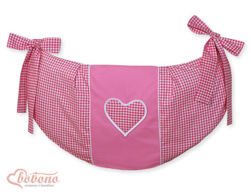 Leksaksväska - Förvaringsväska - Rymlig bomullsväska med hjärtdekoration