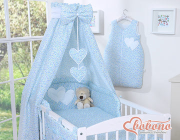 Tygbaldakin, textilgardin, skyddar mot ljus och drag - 100 % bomull av hög kvalitet