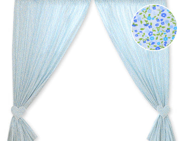 Gardiner till babyrummet - barngardiner - 100 % bomull, lätta att tvätta, set om 2