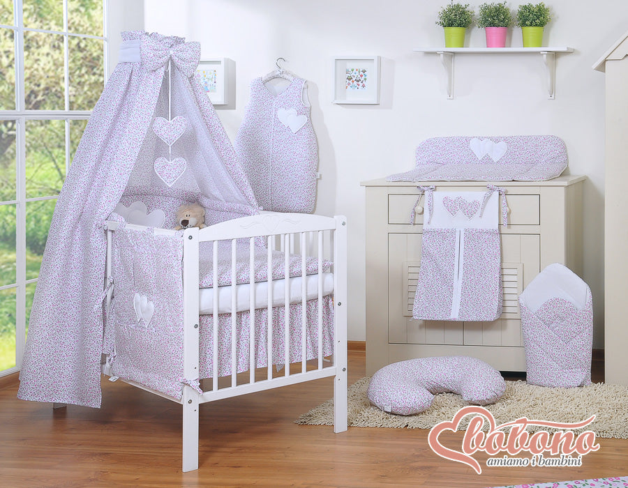 Slöja - Skyddar mot ljus och drag, rosa blommönster