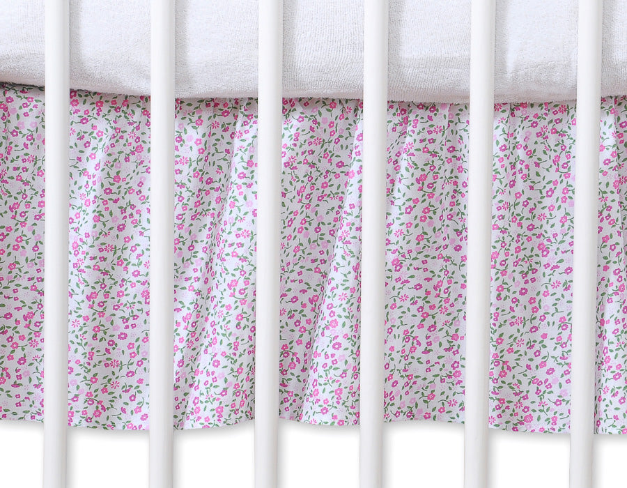 Bedrok - dust ruffle - 100% katoen - maskerende sierplooi - 140x70 cm - babybedje
