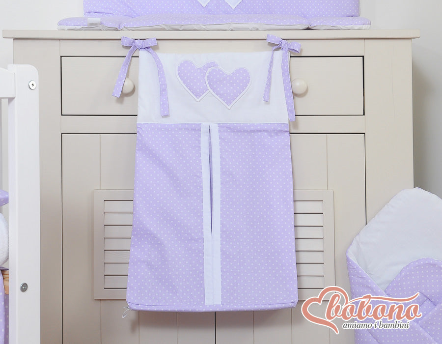 Hängande hjärtan blöjväska - Babyorganisatör - Lätt att fästa på spjälsäng eller byrå