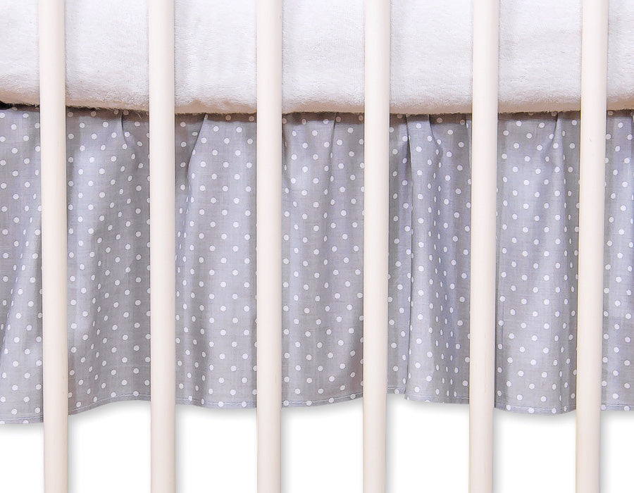 Dammvolang - sängkappa - Maskeringsvolanger, täcker låda - 120x60 cm - Hängande hjärtan vitgrå