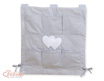 Spjälsängsorganisatör – byråorganisatör – 6 fack – 100 % bomull – praktisk förvaring