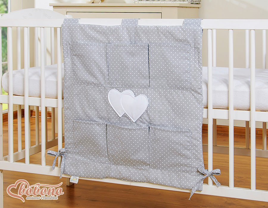 Spjälsängsorganisatör – byråorganisatör – 6 fack – 100 % bomull – praktisk förvaring