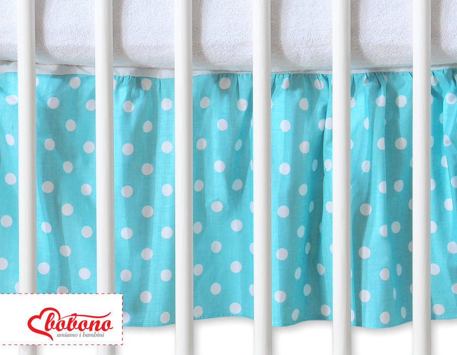 Bedomrander met ruches - babybeddekoratie - bedlade netjes afdekken, 120x60 cm katoen