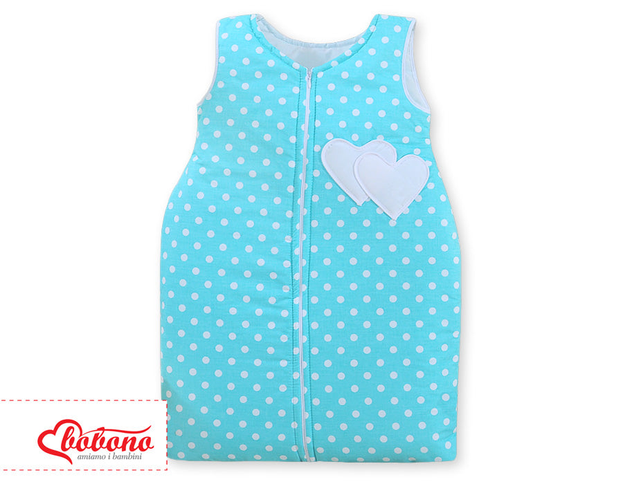 Hängande hjärtan sovsäck - Barns sovsäck - Varm och antiallergisk fleece