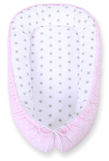 Baby nestje - cocoon - Oeko-Tex katoen - verstelbaar en dubbelzijdig - veilig en comfortabel
