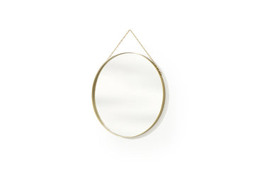 Nicole Ronde Spiegel 60 cm - Gouden Metalen Frame | Kleur: Goud | Maat: 60x60 cm