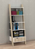 Ladderplank Wandplank Boekenkast Opbergrek met 4 planken en lade
