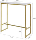 Kitchen Ontbijtbartafel - Eettafel - Koffiebar met gouden metalen frame