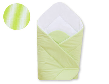 Babynest - babybedje - ademend & anti-allergeen katoen - groene strepen