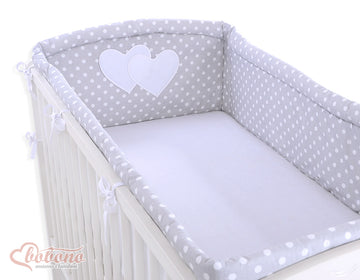 Universele bumper XXL, bedomranding, extra veiligheid en comfort voor ledikant - Hanging Hearts