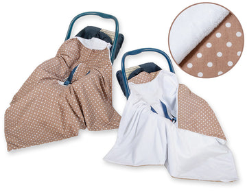 Stor dubbelsidig bilbarnstolsfilt – babyfilt – extra varm och mjuk, 100x100 cm