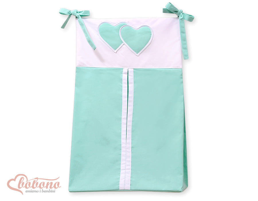 Blöjväska - förvaringsväska - 100% bomull och enkel att fästa på byrå eller skötbord